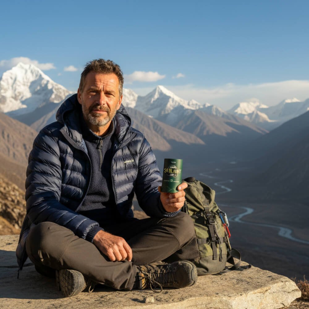 Longevium Himalayan shilajit resin product jar